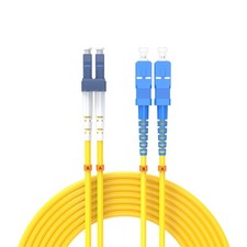 7.5Meters 25ft LC/UPC-SC/UPC Single-Mode Fiber Optic Cable LC to SC OS2 Jumpe...