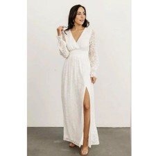 Baltic Born White Bridget Textured Maxi Dress Size 1XL