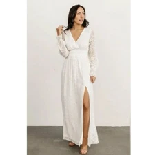 Baltic Born White Bridget Textured Maxi Dress Size 1XL