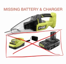 RYOBI ONE+ 18V Cordless Multi-Surface Handheld Vacuum Kit w/ (MISSING)
