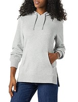 Amazon Essentials Damen Kapuzen-Tunika French Terry Sweatshirt Grau L