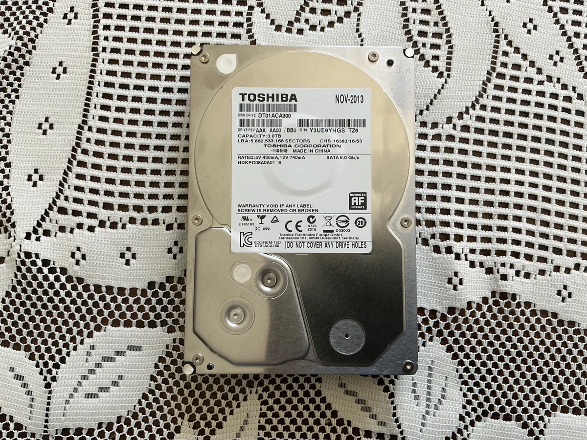 Toshiba Internal Hard Disk Drives 3 TB Storage Capacity for sale