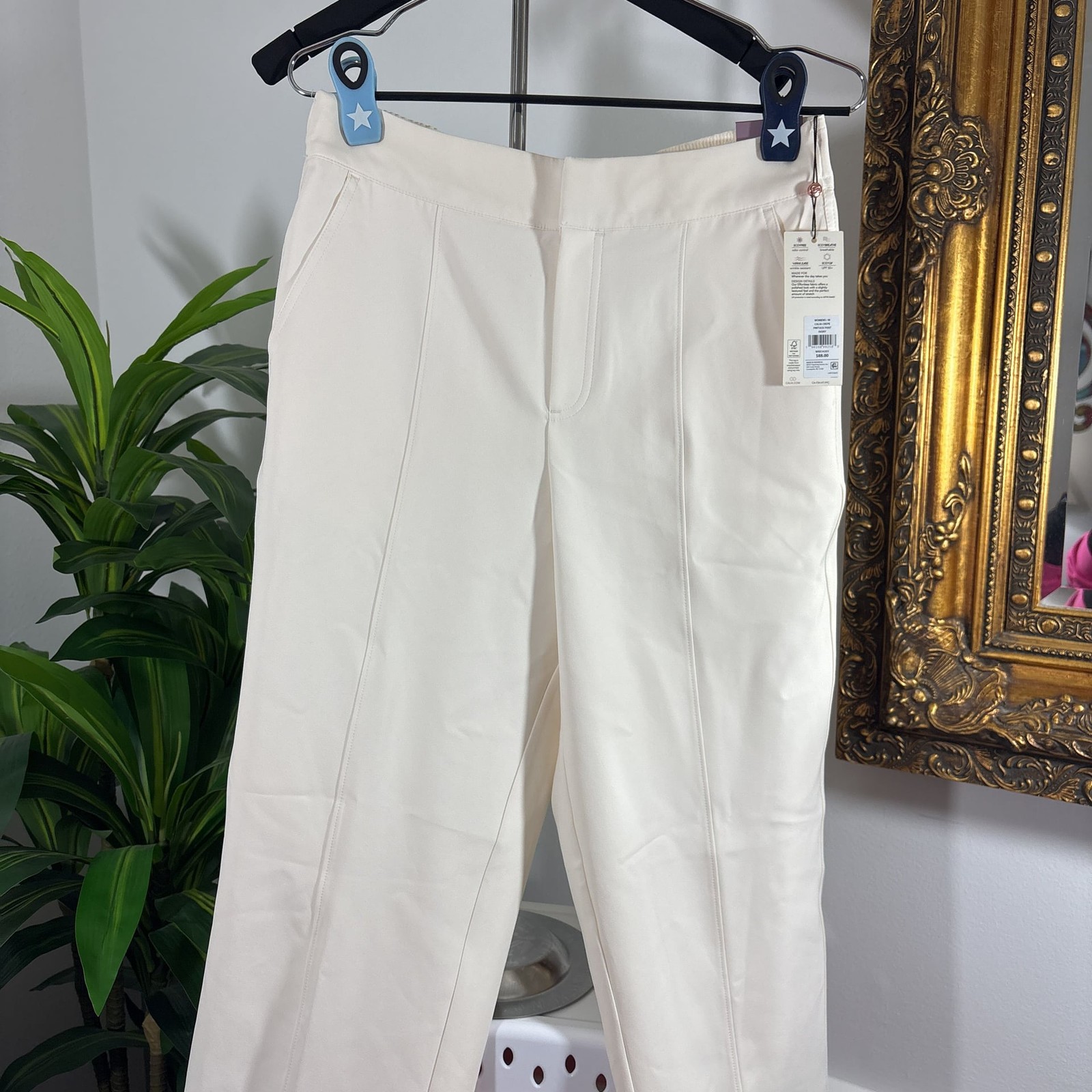CALIA by Carrie Underwood Soft Scuba Wide Leg Pants in Light Cream - Sz M