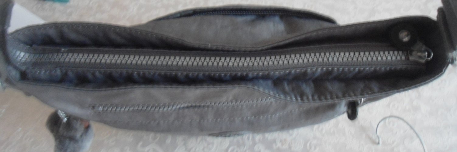 KIPLING LARGE DARK GRAY NYLON MICROFIBER CROSSBOD… - image 6