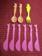 Disney Winnie the Pooh Plastic Cutlery Set Unisex Kids Spoon Fork Knife 9 piece