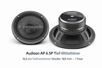 Audison AP 6.5P Tief-Mitteltöner 16,5 cm Tiefmitteltöner Woofer 165 mm - 1 Paar
