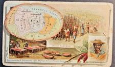 1889 Arbuckle Bros Coffee Trade Card No. 87 The Guianas Map & Pepper Plantation