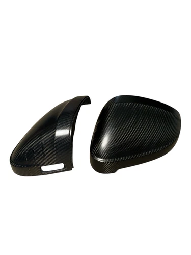 Genuine Audi Carbon Fiber Matte Mirror Caps | With Side Assist, 8W0072530C3Q0