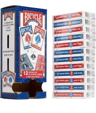 Bicycle 12 Decks / Packs Of Playing Cards  /Decks 6 Red & 6 Blue Standard Face