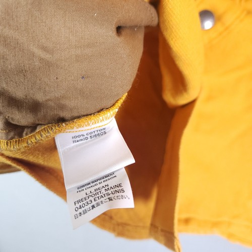 LL Bean Shirt Mens Medium Yellow Twill Rugged Soft Signature Snap Shacket Gorp - Picture 5 of 7