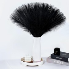 Black Pampas Grass Decor 30 Pcs 21.7 Inch Faux Pampas Grass Bulk Artificial D...