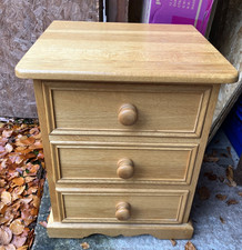 Light Oak Bedside Table / Cupboard - High Quality