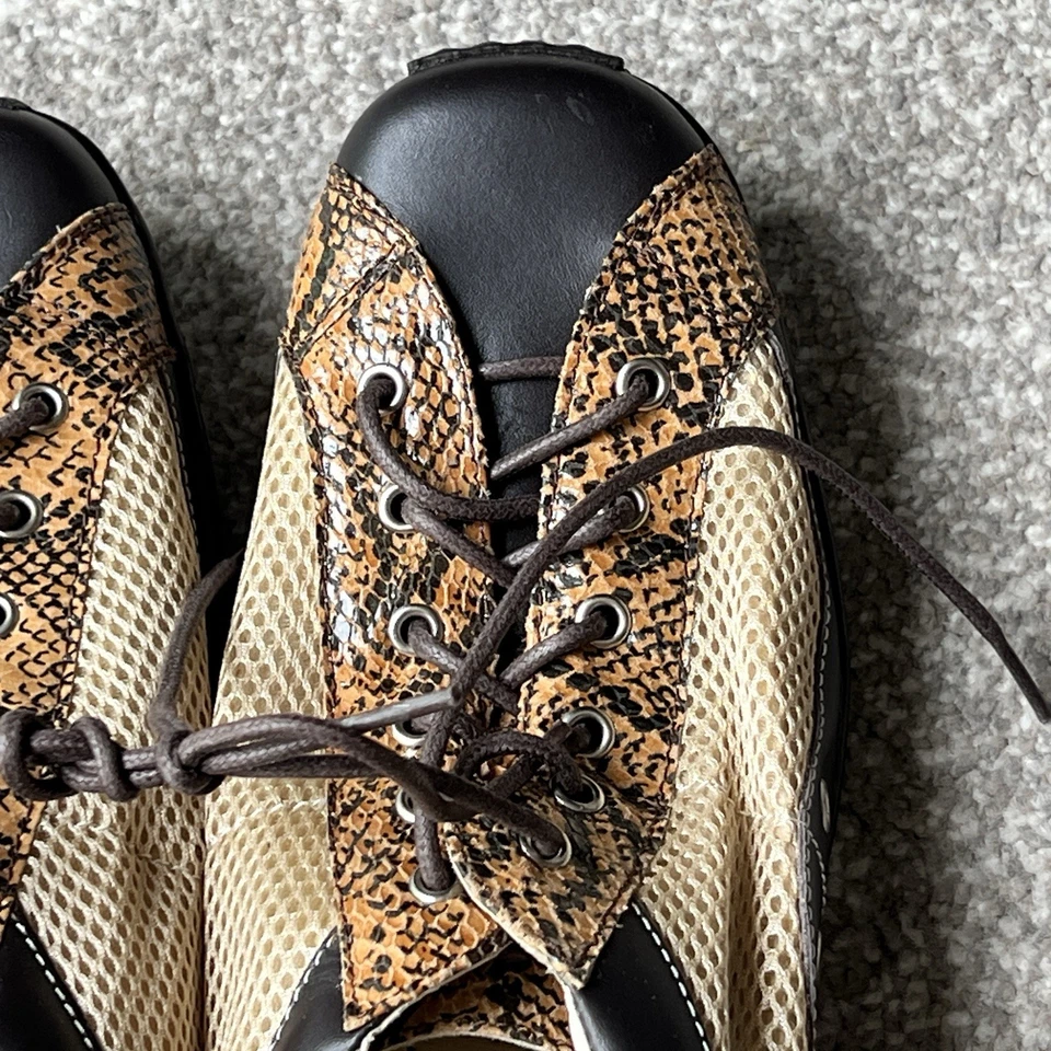 Zapatos de vestir Newport News para hombre talla 11 patrón de serpiente marrón tostado charol Foto 2 de 4