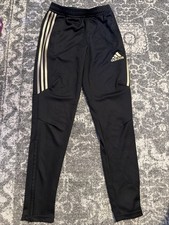 Adidas Women s Small S Climacool Tapered 3 Stripe Track Pants Black Gold