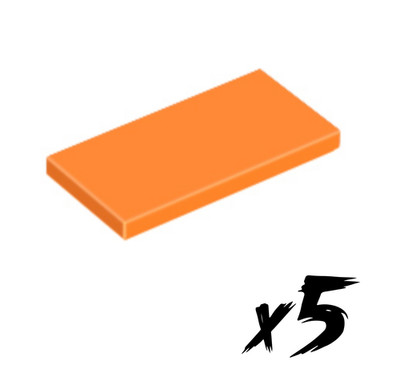 5x LEGO 87079   2x4 Tile   Fliese   orange   orange