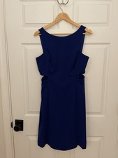 Lauren Ralph Lauren Womens 6 (S/M) Cornflower Blue Purple Dress Sexy Open Sides