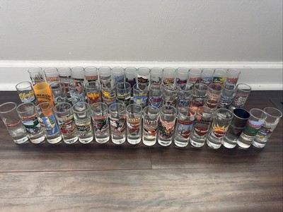 Harley Davidson 4'' Shot Glass Lot Of 47 Travel State Destination
