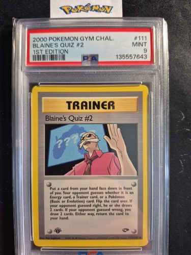 Blaine's Quiz #2 (1st Edition) graded PSA 9 for sale on eBay