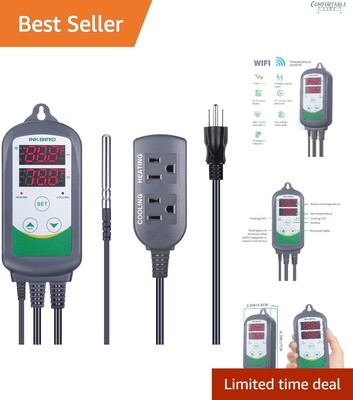 Dual Relay WiFi Temperature Controller ITC-308 with Remote Monitoring Capability