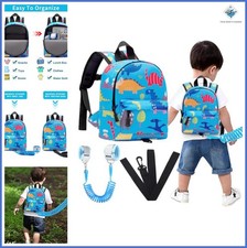 Toddler Backpack Leash with Anti-Lost Wrist Link Cute Dinosaur Design Compact Si