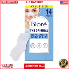 Biore Deep Cleansing Pore Strips 14 Count Blackhead Remover for Nose Oily Skin