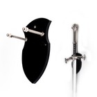 Sword Wall Mount Katana Display Hanger Plaque Acrylic Knights Shield Hanger D.