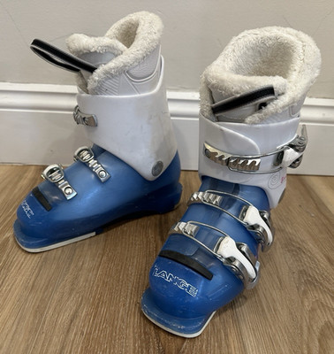 KIDS Downhill Ski Boots - LANGE Starlet RSJ 59 Size 11.5 - 12 / 18.5 Mondo USED