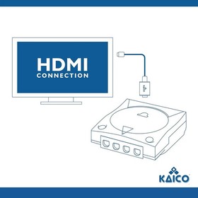 Kaico Sega Dreamcast HDMI Adapter &ndash; Plug & Play Converter for silver 