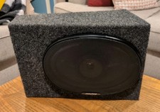 Alpine Car Speaker Carpeted Enclosed Sound Box Audio Automotive Vintage