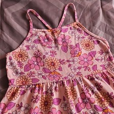 Cat  Jack Girls Floral Sundress Pink Purple Yellow Knee Length Dress Size M 8 