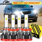 9005+H11 LED Headlight KIT Combo Bulbs 6000K High&Low Beam Super Bright White