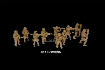 3D Printed 1/72 Russia Alpha Group High-value target capture mission 10-Man Set