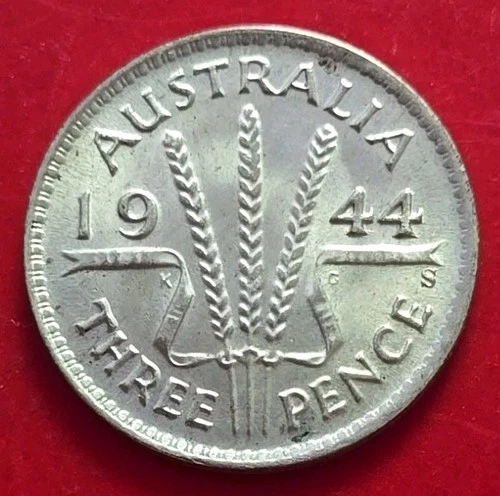 1944 Australia Threepence — photo from the most recent tracked eBay sale