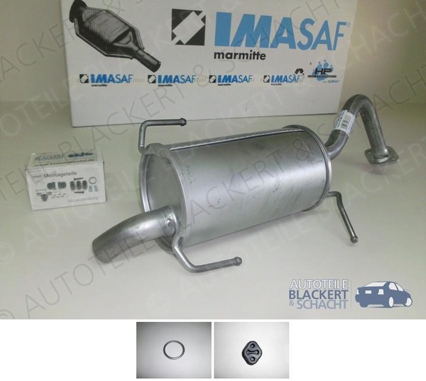Imasaf ESD Auspuff Endtopf+Anbauteile für Micra (K11) 16V 1.0I+1.4I 2000-2003-image