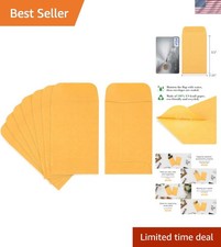 Versatile 2.25x3.5 Coin Envelopes - 1000 Kraft Paper Gummed Flap Envelopes