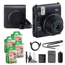 Fujifilm Instax Mini 99 Camera Black w/ Case, 80 Film Cleaning Kit