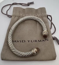 David Yurman Classic Cable Bracelet With Morganite And Diamonds 7mm