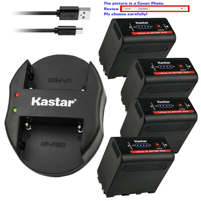 Kastar Battery Dual USB Charger for Atomos NP-F970 F960 Atomos Shogun Inferno