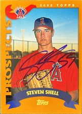 2002 Topps Traded #T256 Steven Shell Rookie Anaheim Angels AUTO SIGNED COA