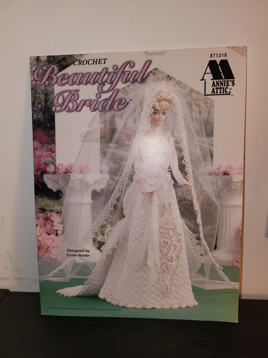 white short graduation dress Bride Lila Crochet Doll Pattern PDF — Crochetree main image 0