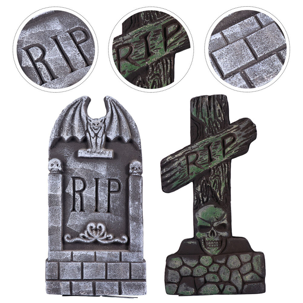Halloween Gravestones Decoration RIP Graveyard Tombstones Graveyard