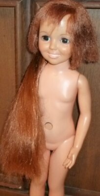 IDEAL Vintage CRISSY Grow Hair redhead Doll nude 18''