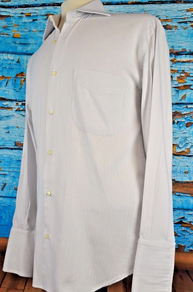 Camisa Tiglio Hombre Talla 39 32/33 Puño Francés Carrera 15.5 Italia Algodón Abotonada Foto 2 de 4