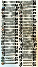 MIX & MATCH DIAMOND CUT CHROME MOTORCYCLE BIKER VEST EXTENDERS MADE IN USA