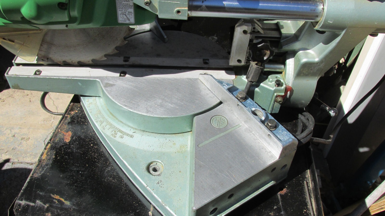 VTG. HITACHI 10" SLIDING DUAL BEVEL COMPOUND MITER SAW C10FS eBay