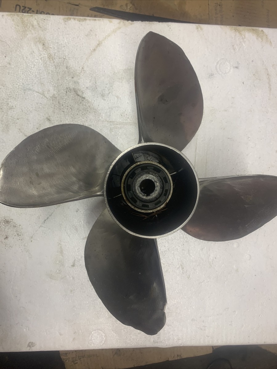 Quicksilver Trophy 25P Boat Prop Stainless Steel 4 Blade 48-825942