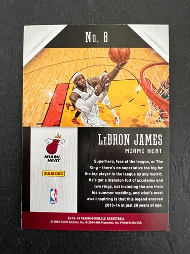 2013-14 Pinnacle Awaiting LeBron James #8 - 50% off 5 or more under $5 - Picture 2 of 2