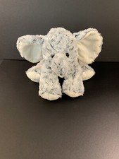 Toys R Us Plush Elephant Stuffed Animal Gray Soft Swirl Fur Animal Alley 12"
