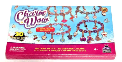 Charm Wow Fashion Charms Bracelets Making Kit 30 Piece Kit Ages 4+ NEW IN BOX