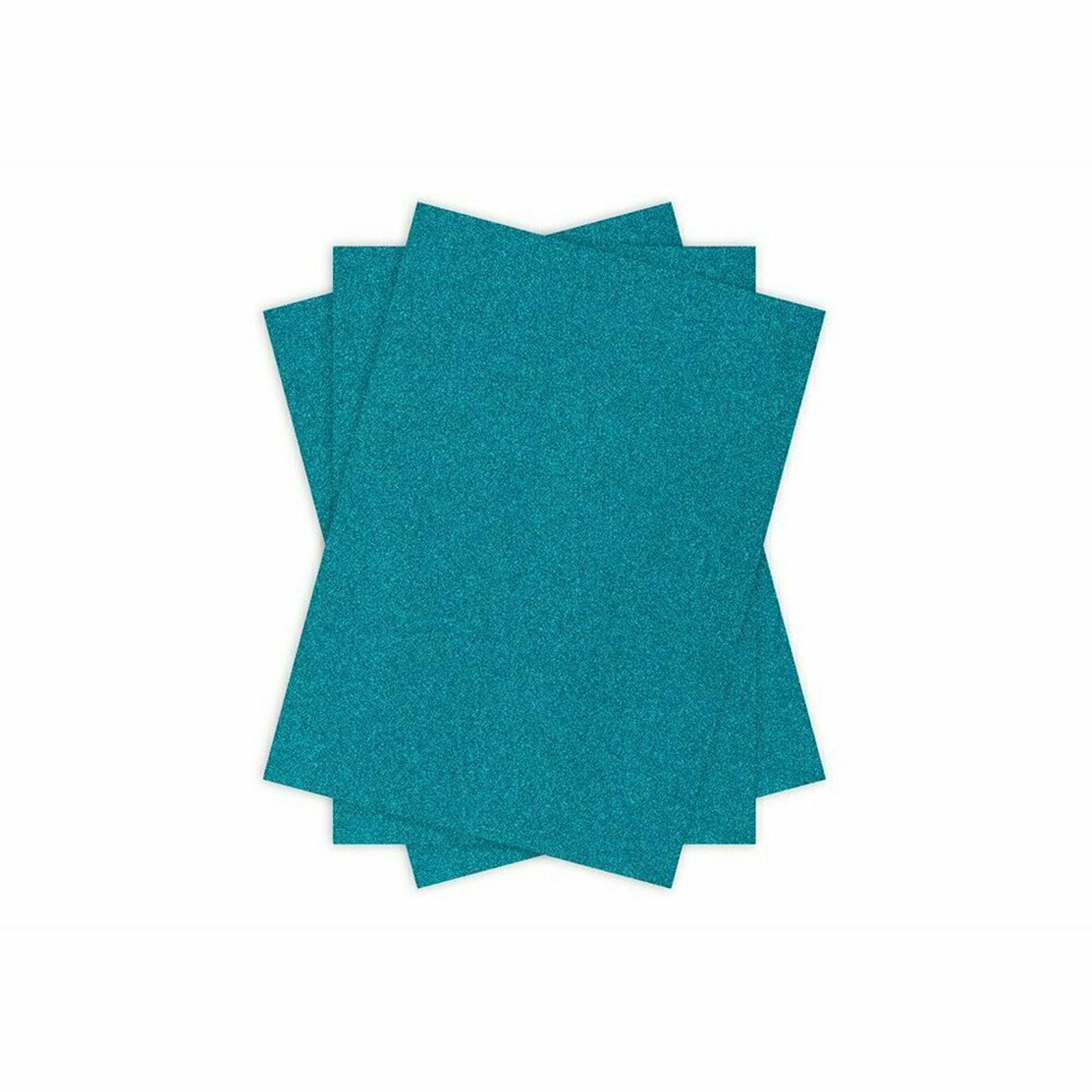 Glitter Card - Non Shed A4 - TURQUOISE - 3 Pack